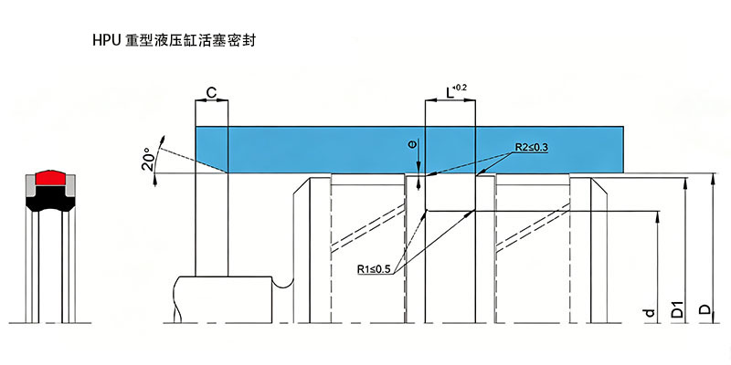 HPU重型液压缸活塞密封 HPU重型液压缸活塞密封