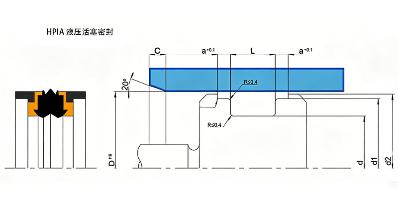 HPIA丁腈橡胶液压活塞密封 HPIA丁腈橡胶液压活塞密封